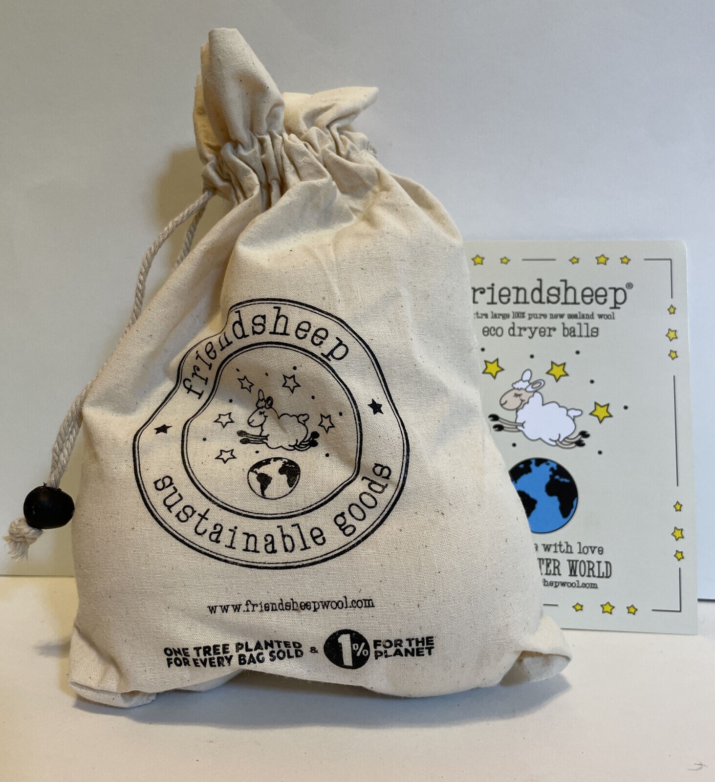 FriendSheep 3 Pack of XL Organic Eco Wool Dryer Balls NEW