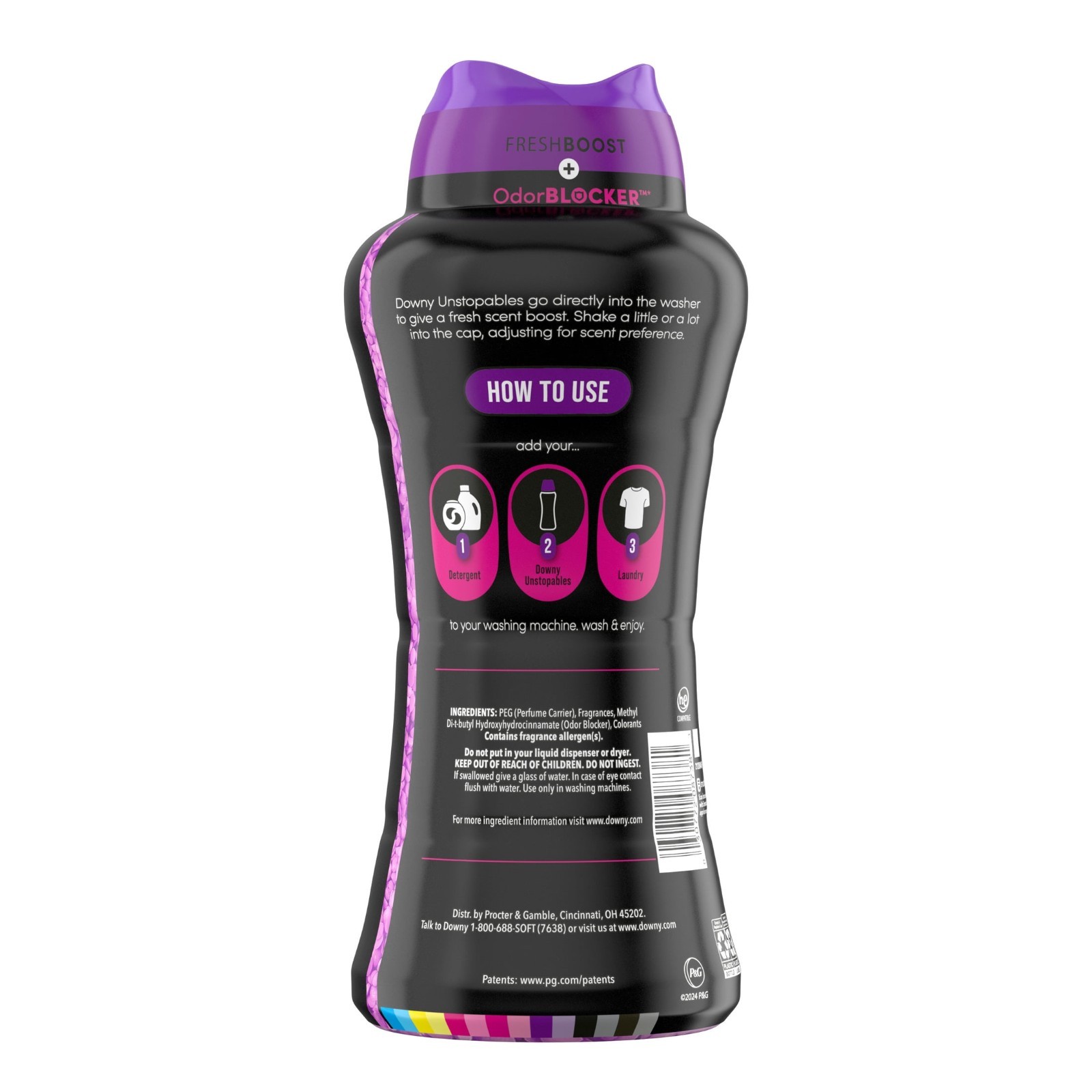 Downy 24 oz Unstopables In-Wash Laundry Scent Booster Beads Lush Scent New