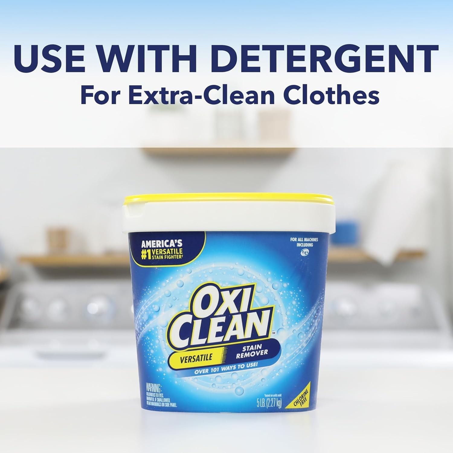 OxiClean Versatile Stain Remover Powder 5 lb Laundry Booster Color Safe