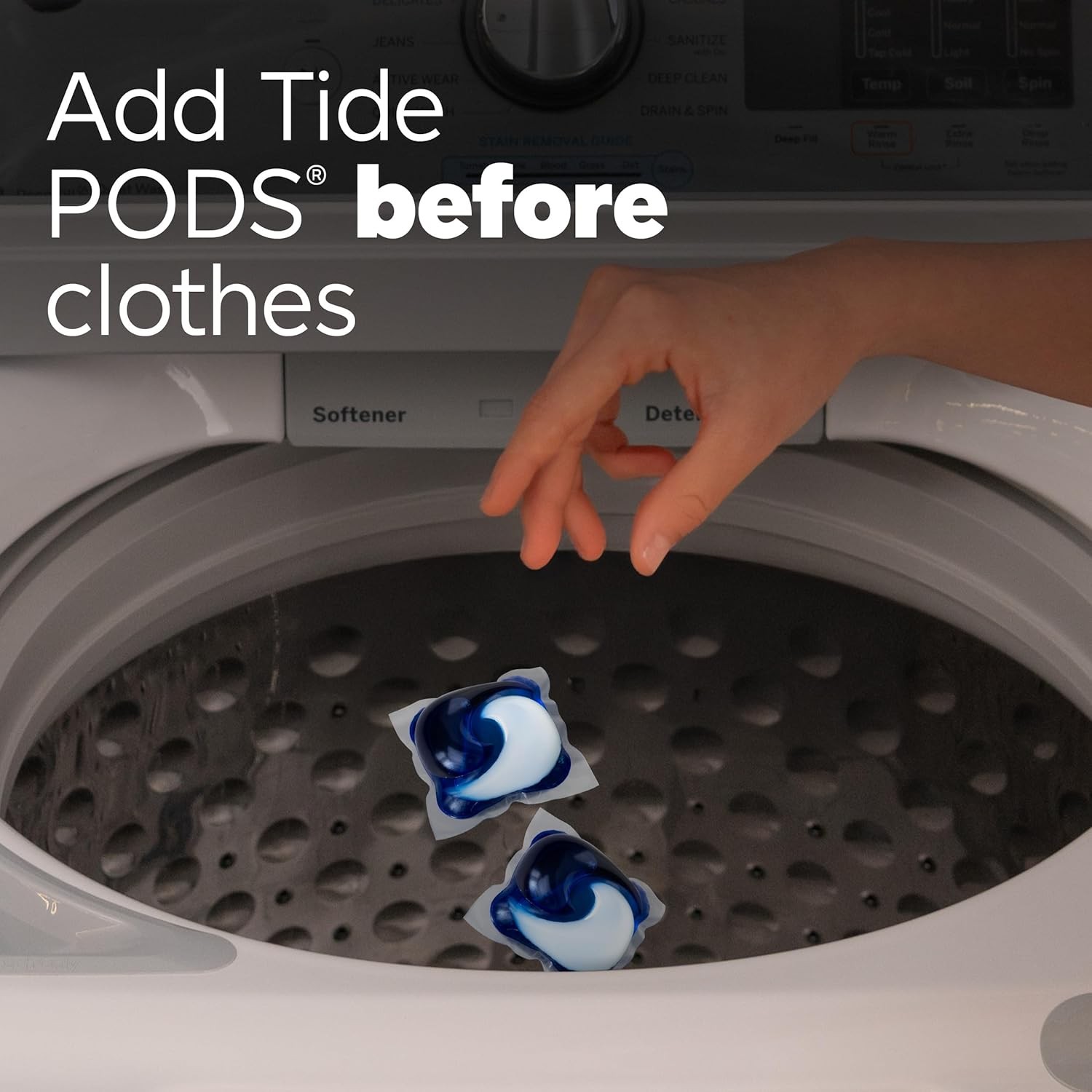 PODS Laundry Detergent Pacs, 3-In-1 Stain Remover, 42 Count, Original Scent