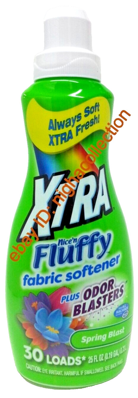 (LOT 4) xtranice’n Fluffy Liquid Fabric Softener Spring Blast 25 ozEa =30 Loads