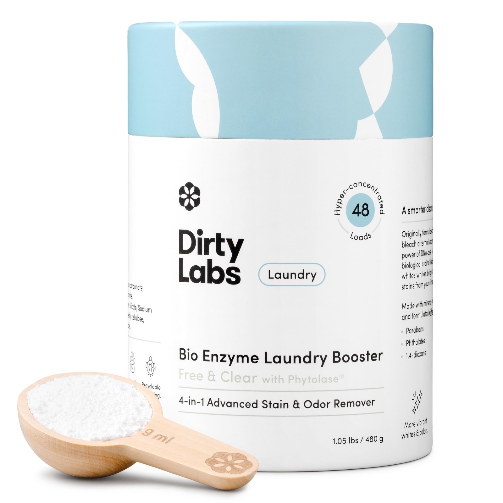 Dirty Labs | Scent Free | Bio Enzyme Laundry Booster | 16 Ounce (Pack of 1)