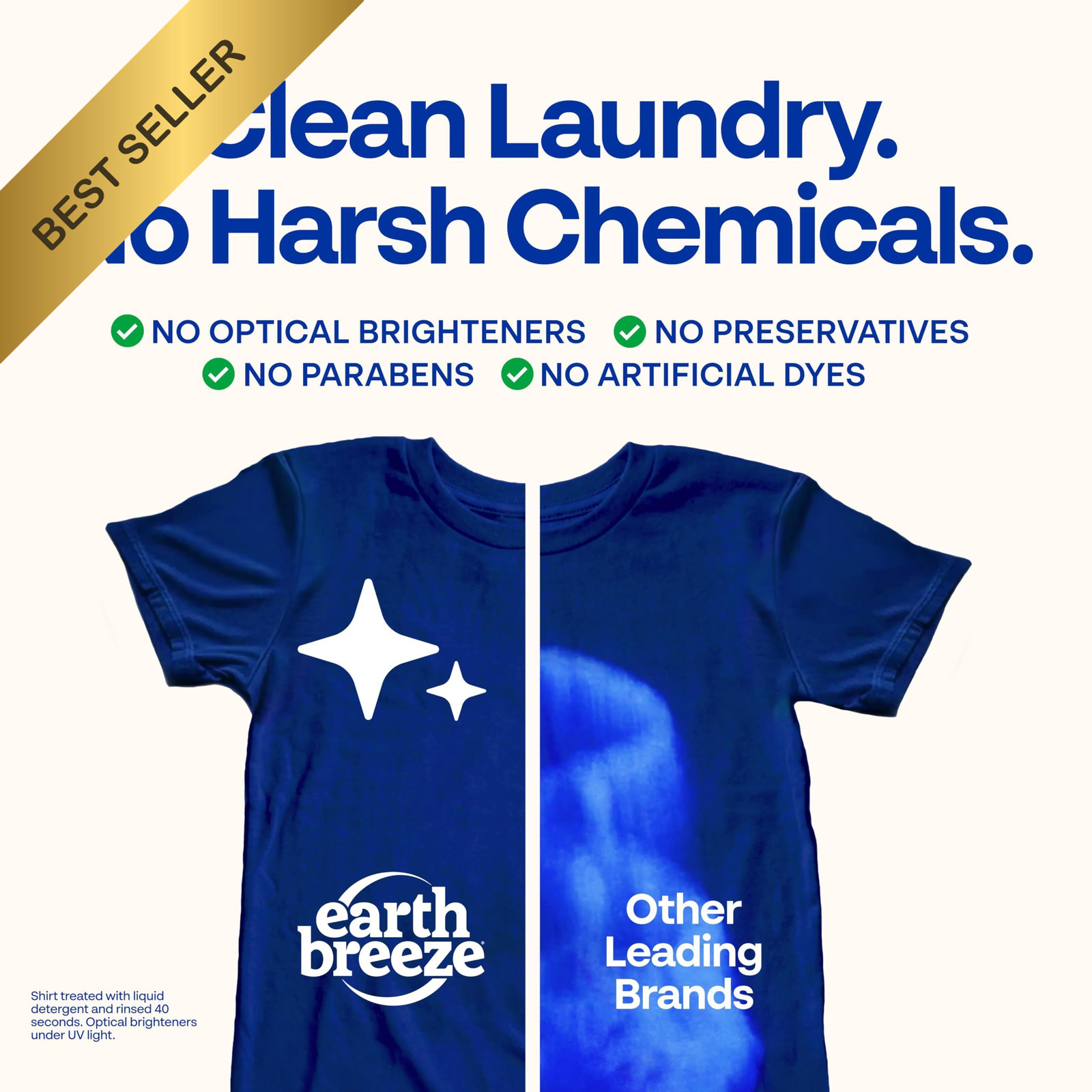 Earth Breeze Laundry Detergent Sheets Fresh Scent Eco Liquidless Soap 60 Loads