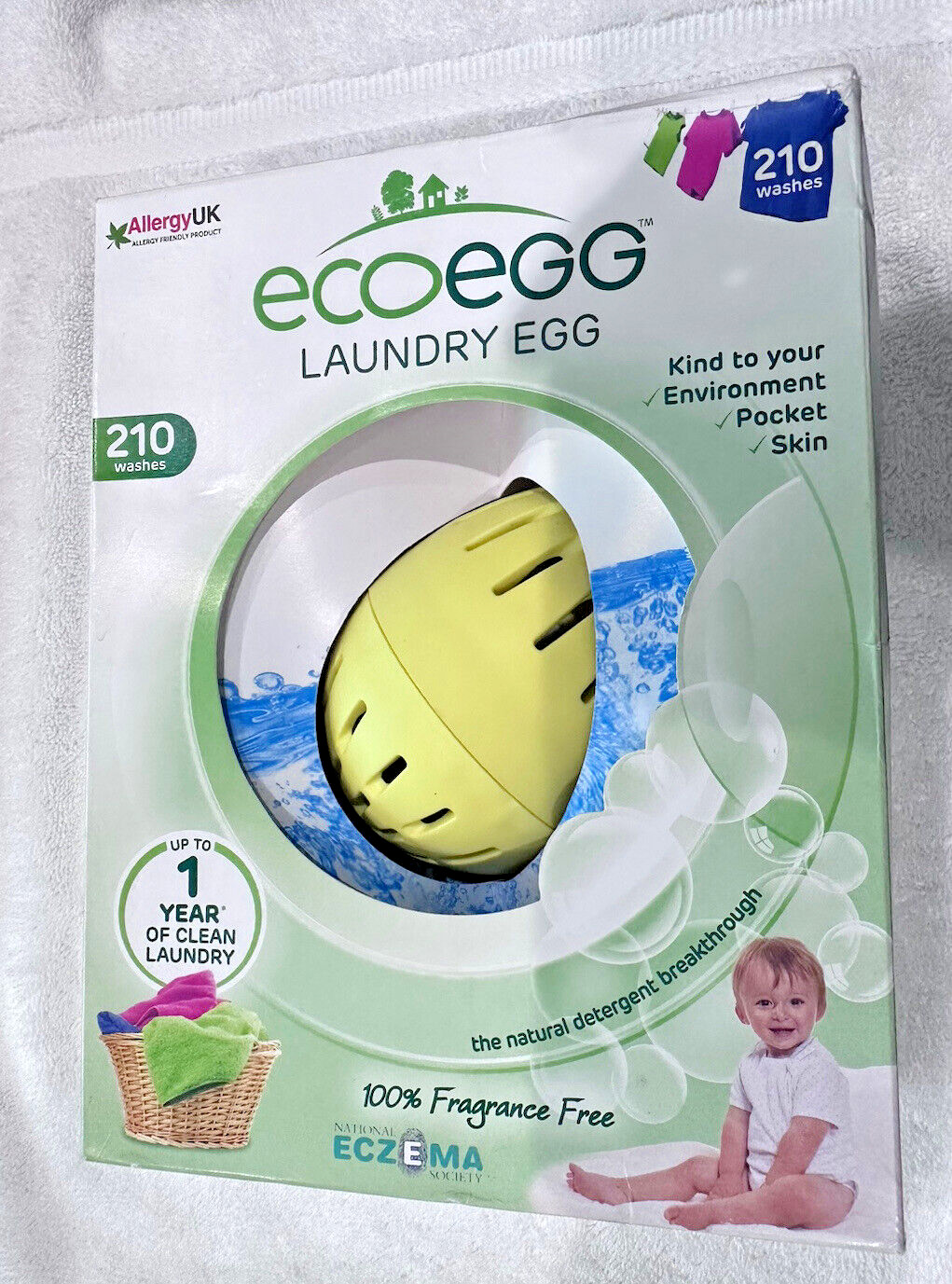 ECOEGG Wash Clever Laundry Egg Ecofriendly Fragrance Free