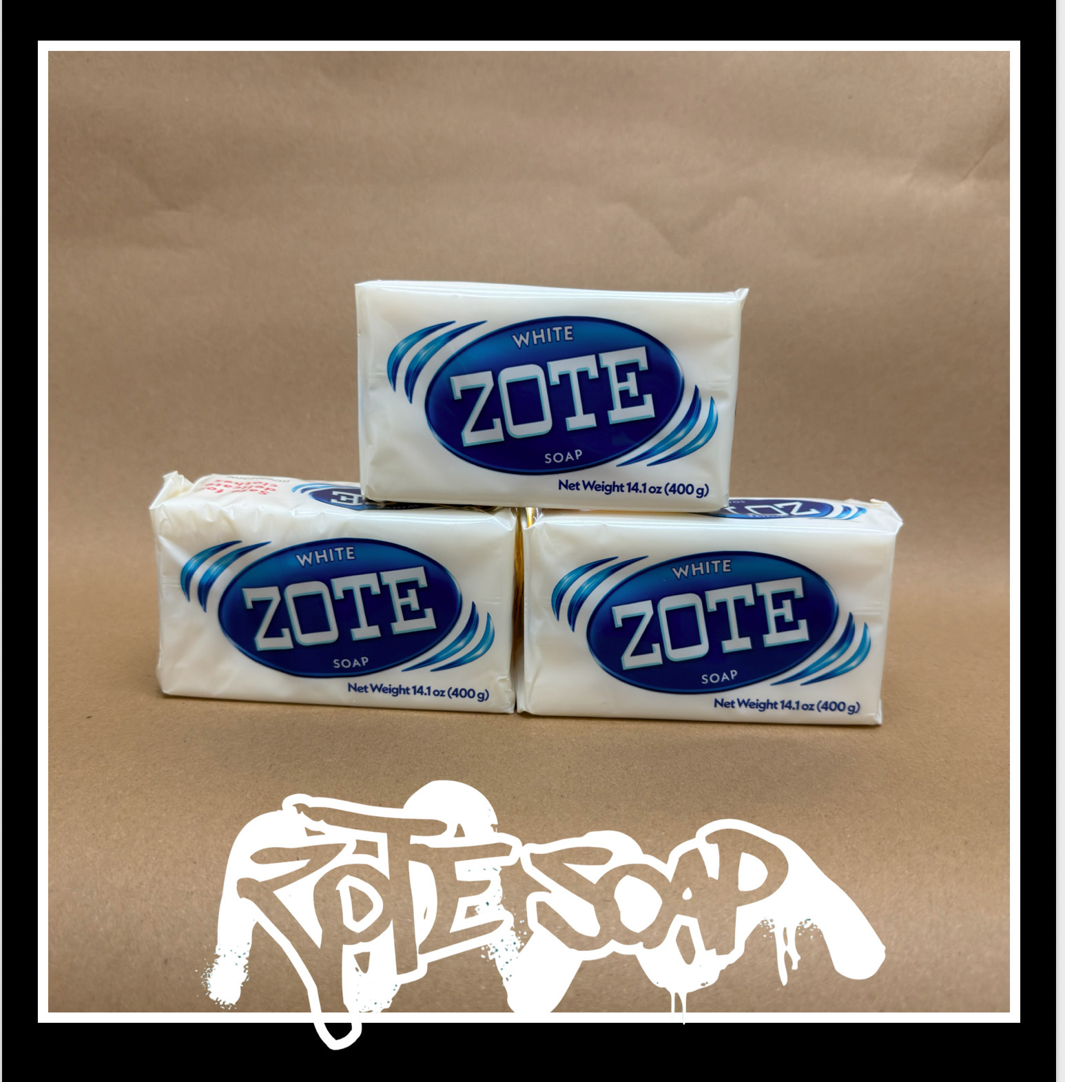 3 Pack ZOTE White Laundry Clothes Hand Delicate Wash Soap For Stains 14.1 Oz NIB