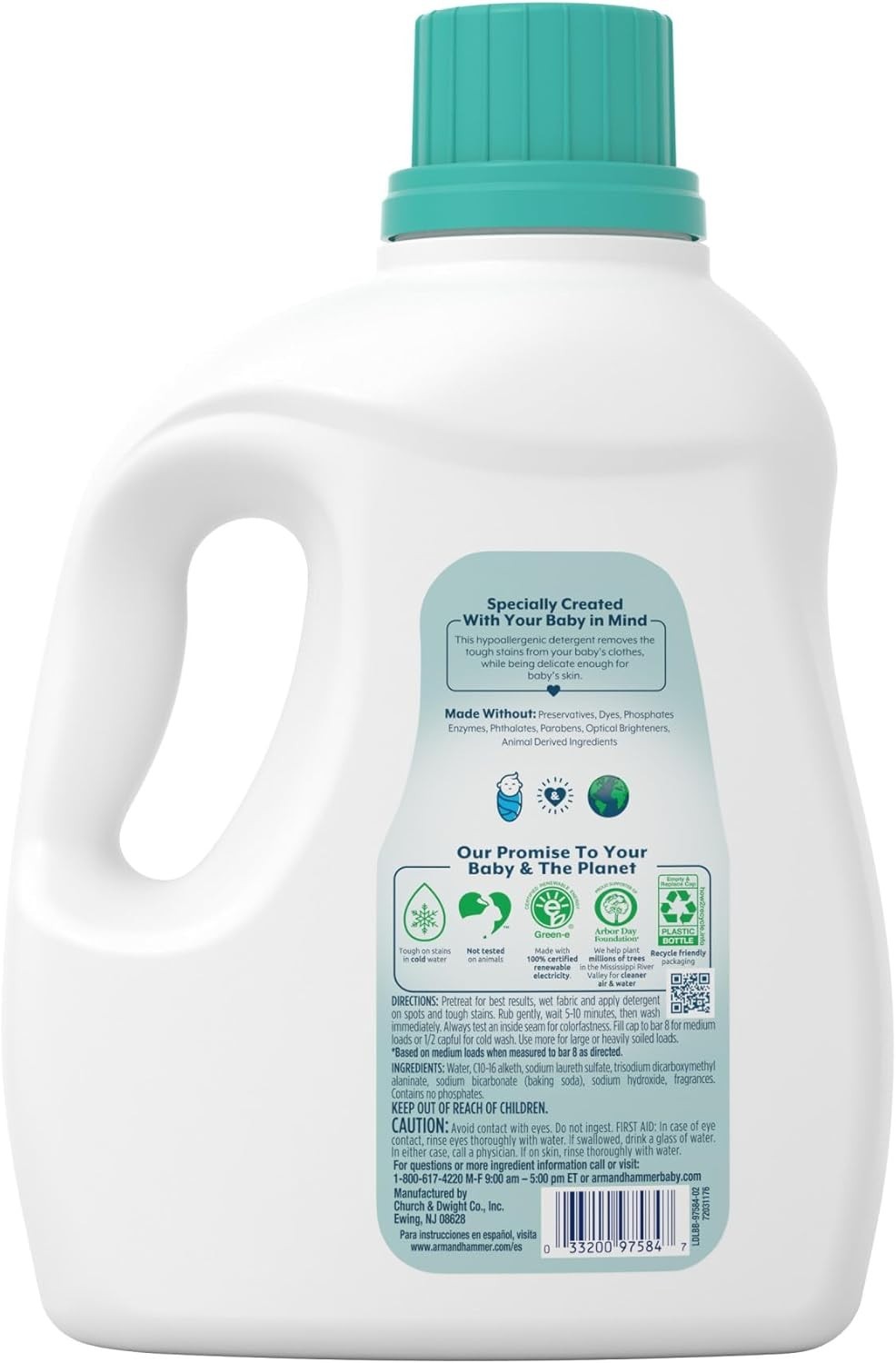 Hypoallergenic Liquid Laundry Detergent, 77 Loads, 100.5 Fl Oz