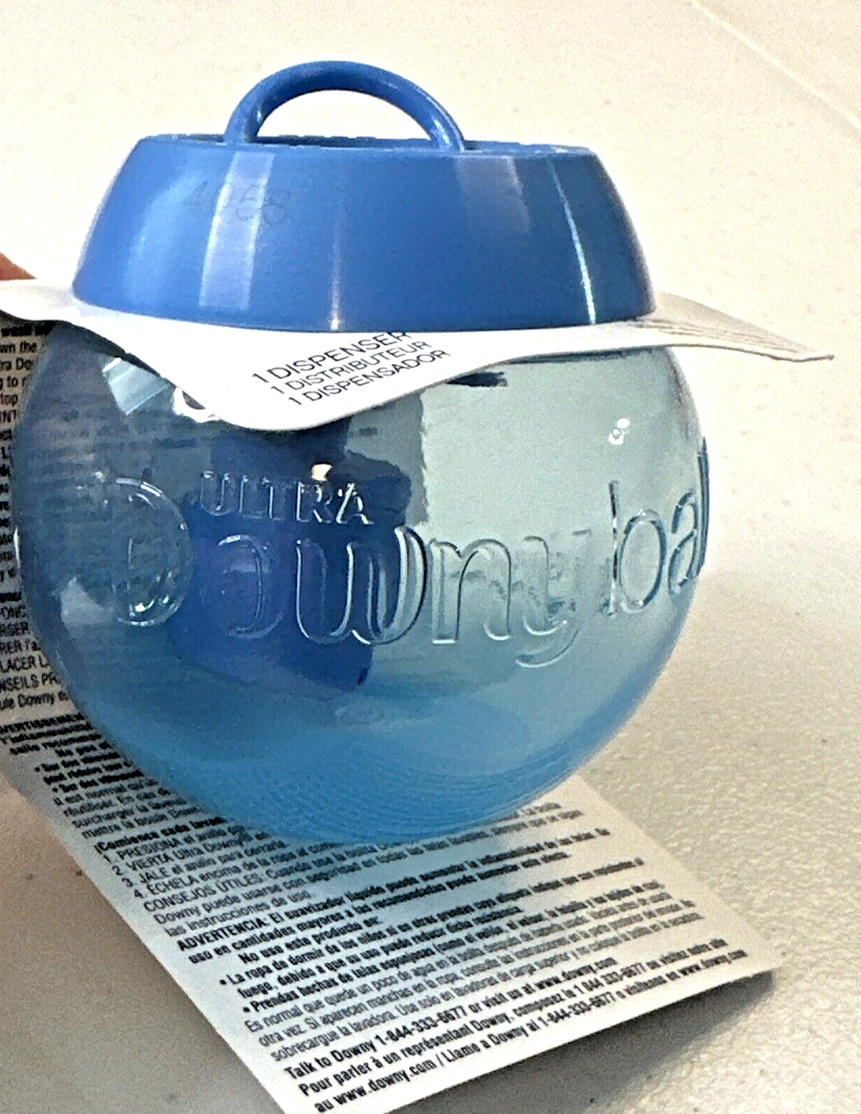 ONE Ultra Downy Ball Fabric Softener Dispenser Ball Pull Pour Toss Single NEW