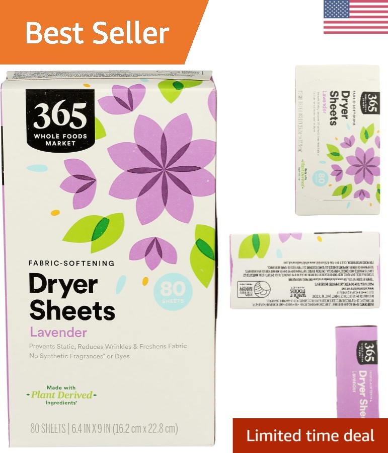 Biodegradable 80 Count Lavender Fabric Softener Sheets – Eco-Friendly Freshening