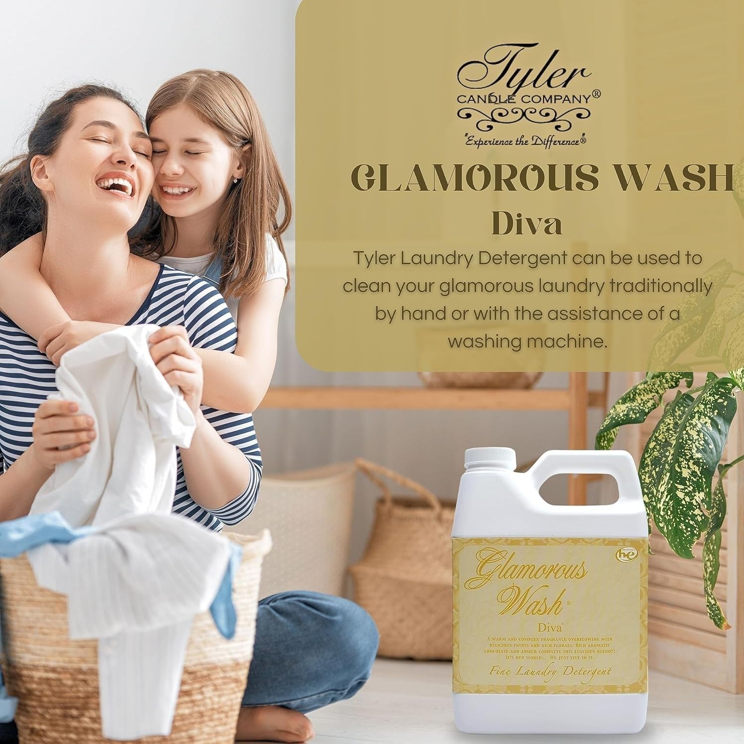 Eco-Friendly Tyler Glam Wash Detergent 32 FL Oz – Hypoallergenic, Diva Fragrance