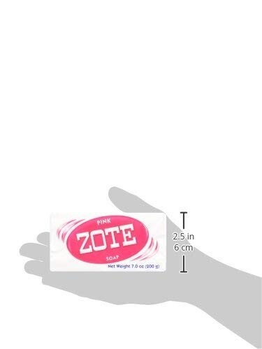 12X Zote Pink Laundry Soap Hand Wash Soap for Stains 200g 7 Oz Zote Bar Jabon