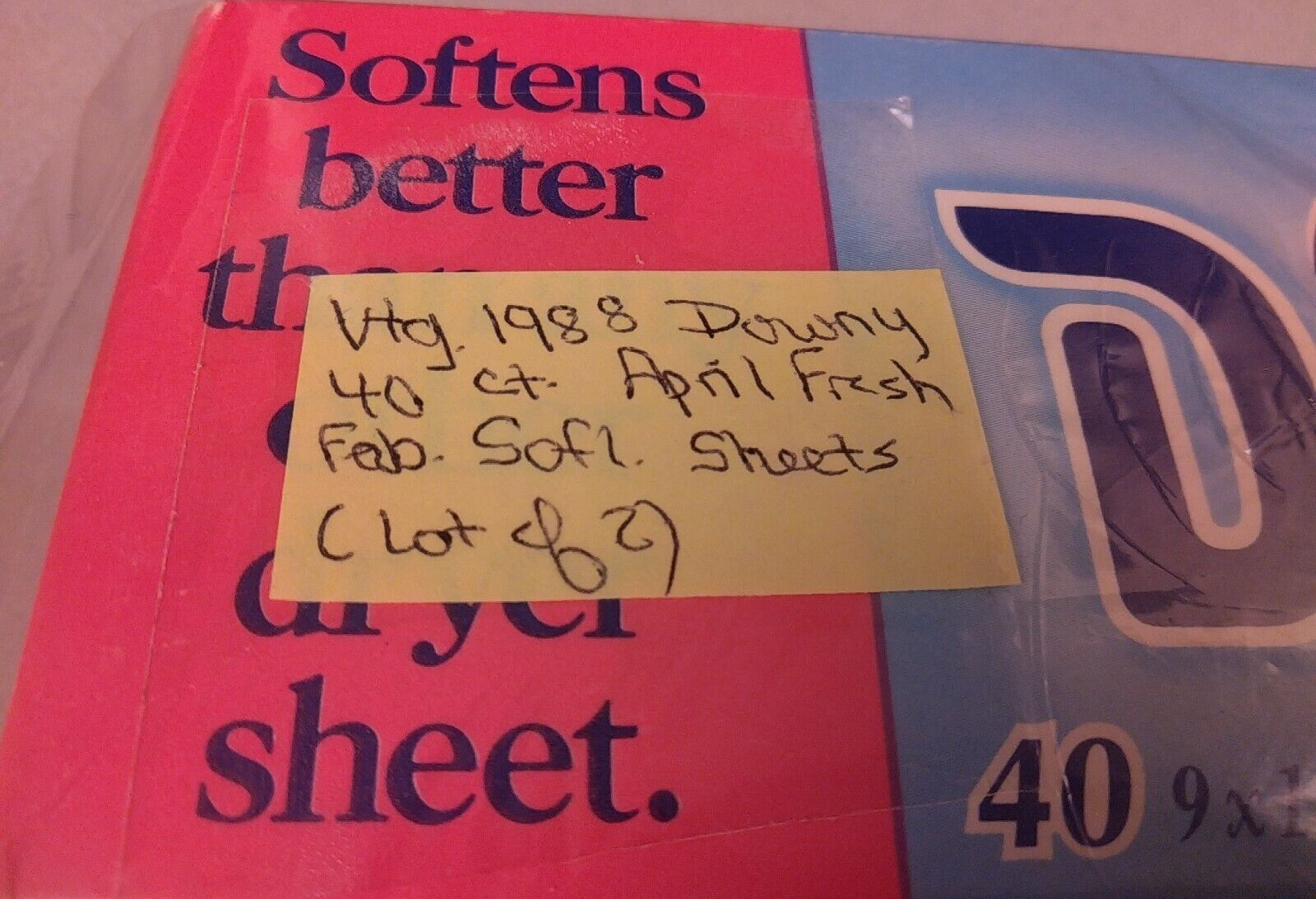 Vintage 1988 Downy 40 Count April Fresh Fabric Softener Sheets (Lot Of 2)