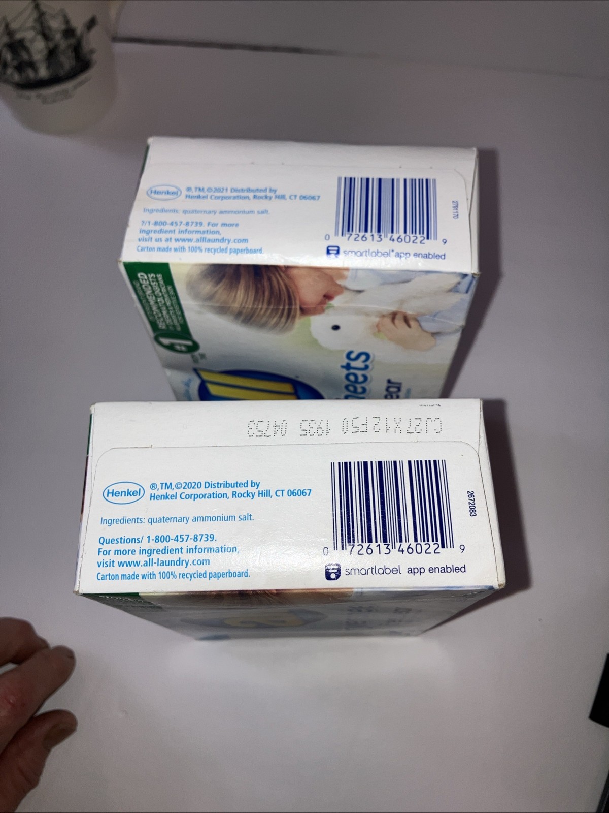 2 Pkgs Of all Free Clear Dryer Sheets 80 Count In Each Box. 160 Total Sheets. NB