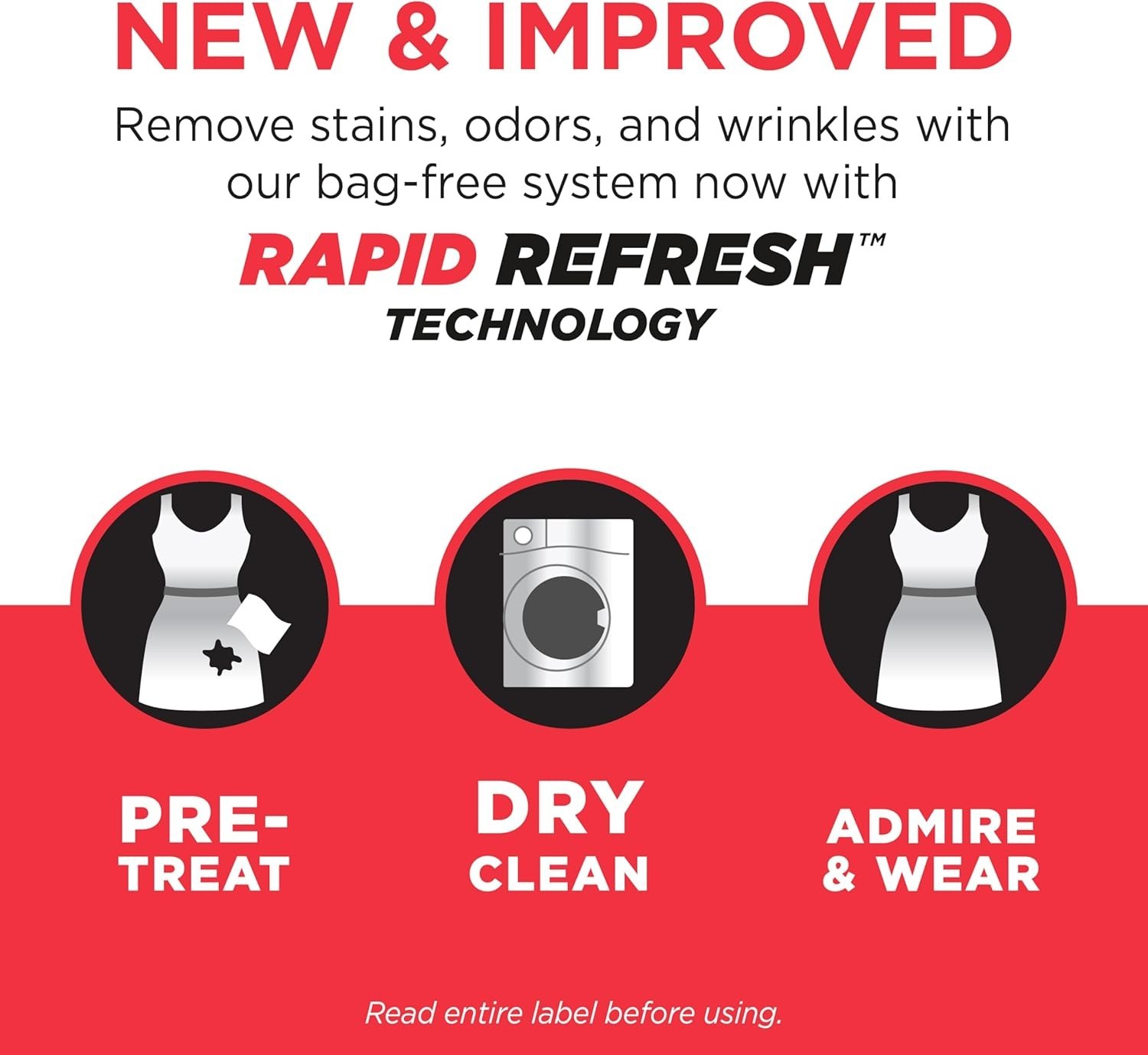 At-home Dry Cleaner Kit, New and Improved with Rapid Refresh Technology, Gentle