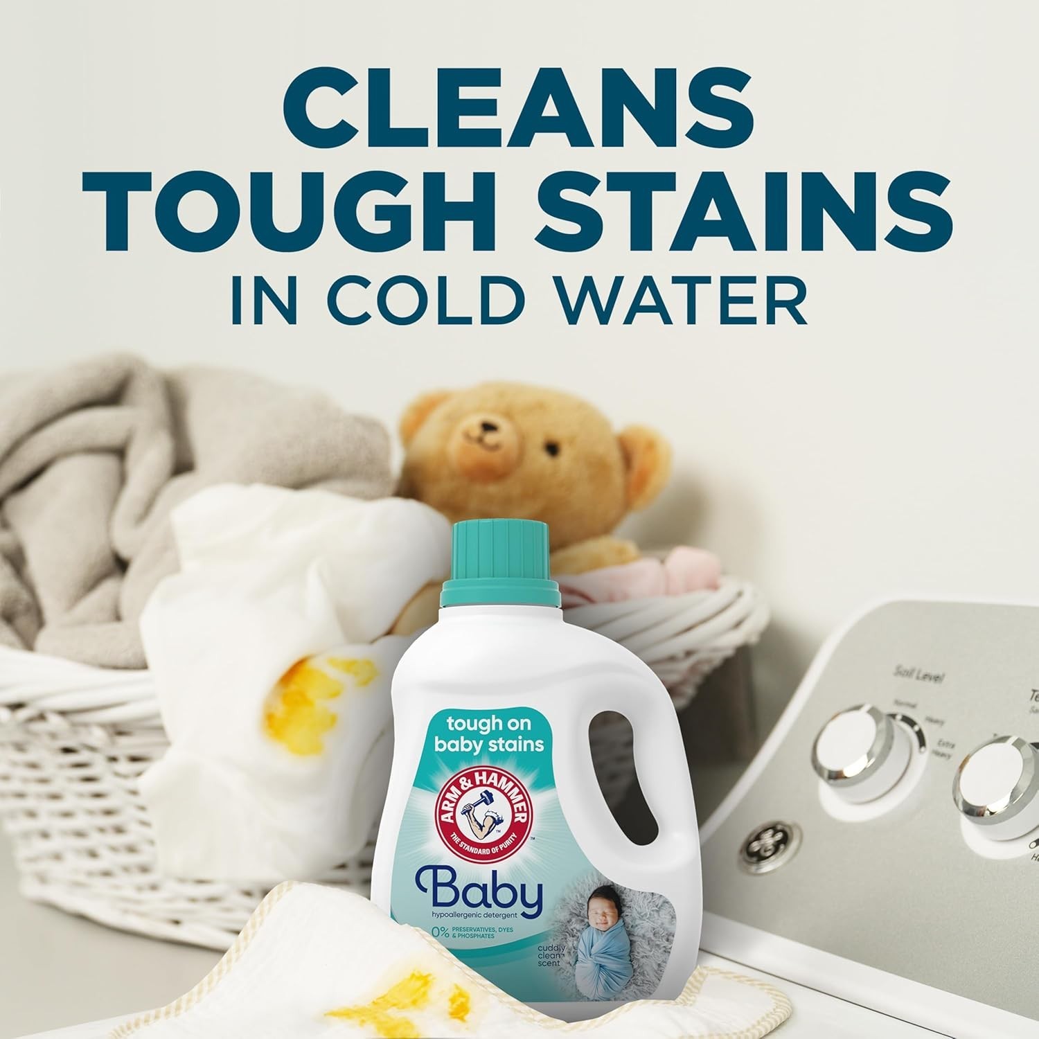 Pediatrician-Tested Hypoallergenic Liquid Laundry Detergent for Babies, 77 Loads