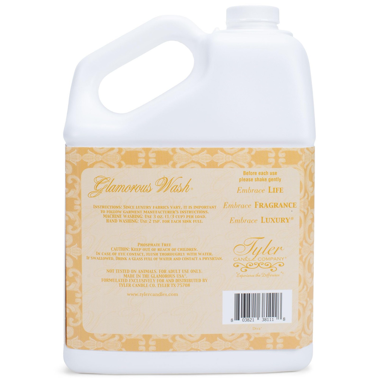 Tyler Gallon Laundry Detergent – High 128 Fl Oz (Pack of 1), Multicolored