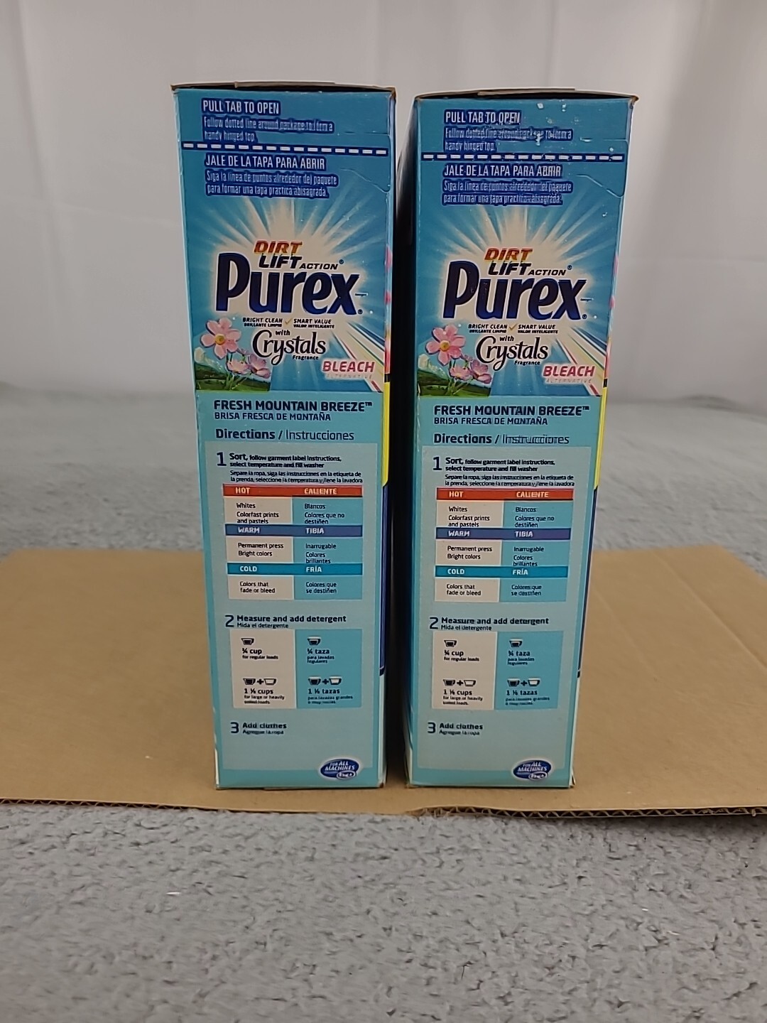 2x Purex DIRT LIFT ACTION Crystals Laundry Detergent FRESH MOUNTAIN BREEZE 50 Oz