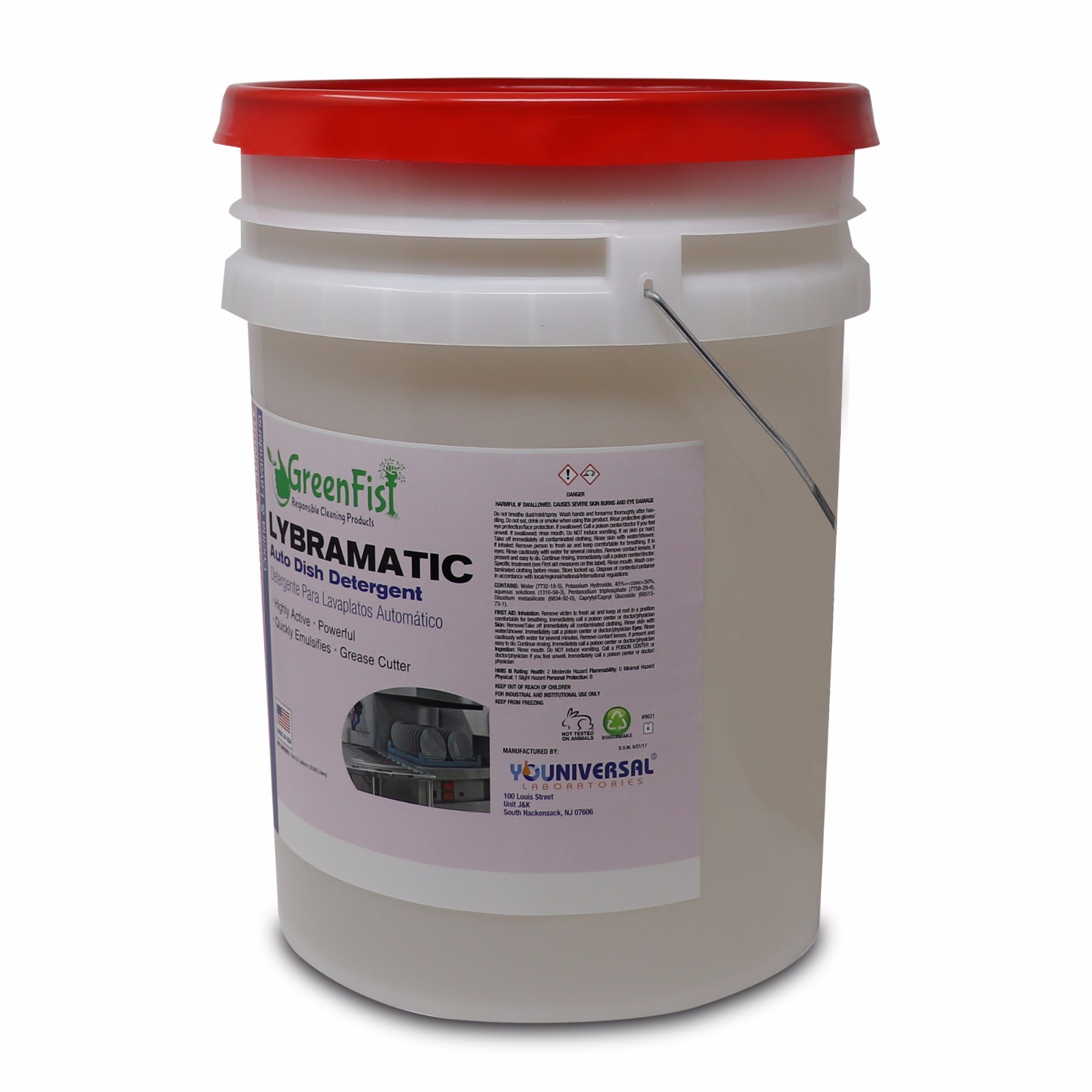 Commercial Grade Dishwasher Detergent 5 Gal.[Ready To Use] 32 pcs [1 pallet]
