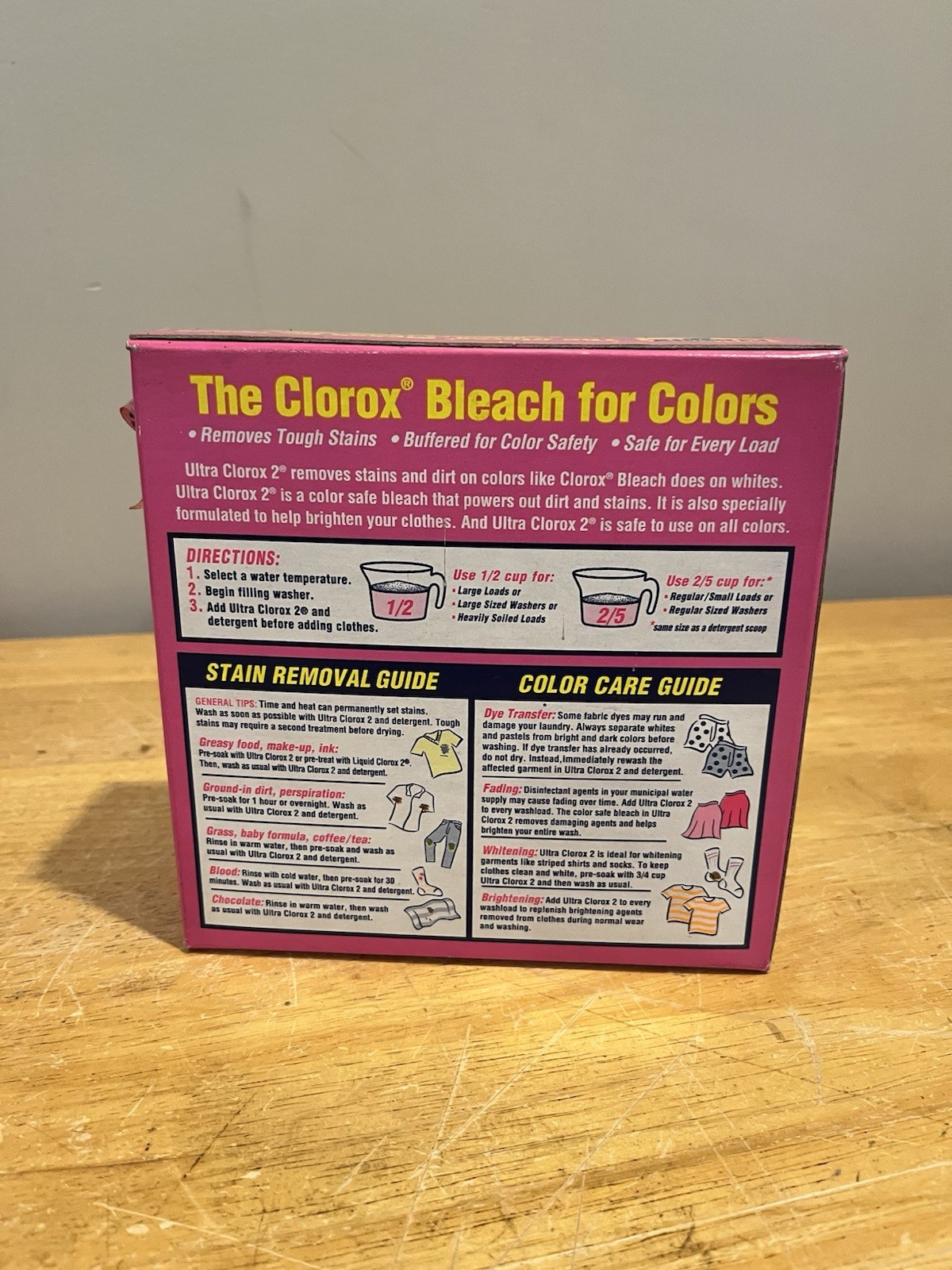 Vtg Ultra Clorox 2 Non Bleach 30.3 oz (85%)1998 Color Safe Floral Whitens