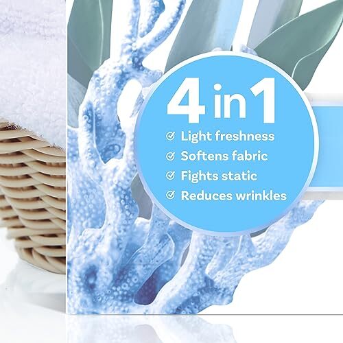 Downy Light Mega Dryer Sheets, Fabric Softener Dryer Sheets, Ocean Mist, 130 …