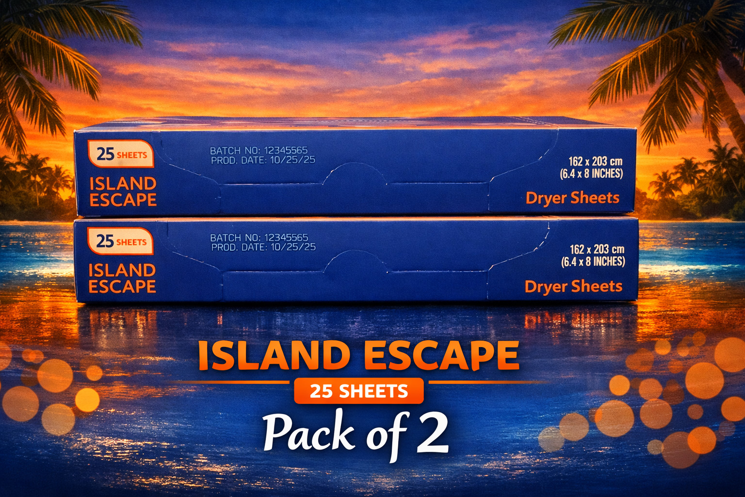 Clorox Fraganzia Dryer Sheets Island Escape (2 Pack, 50 Sheets Total)