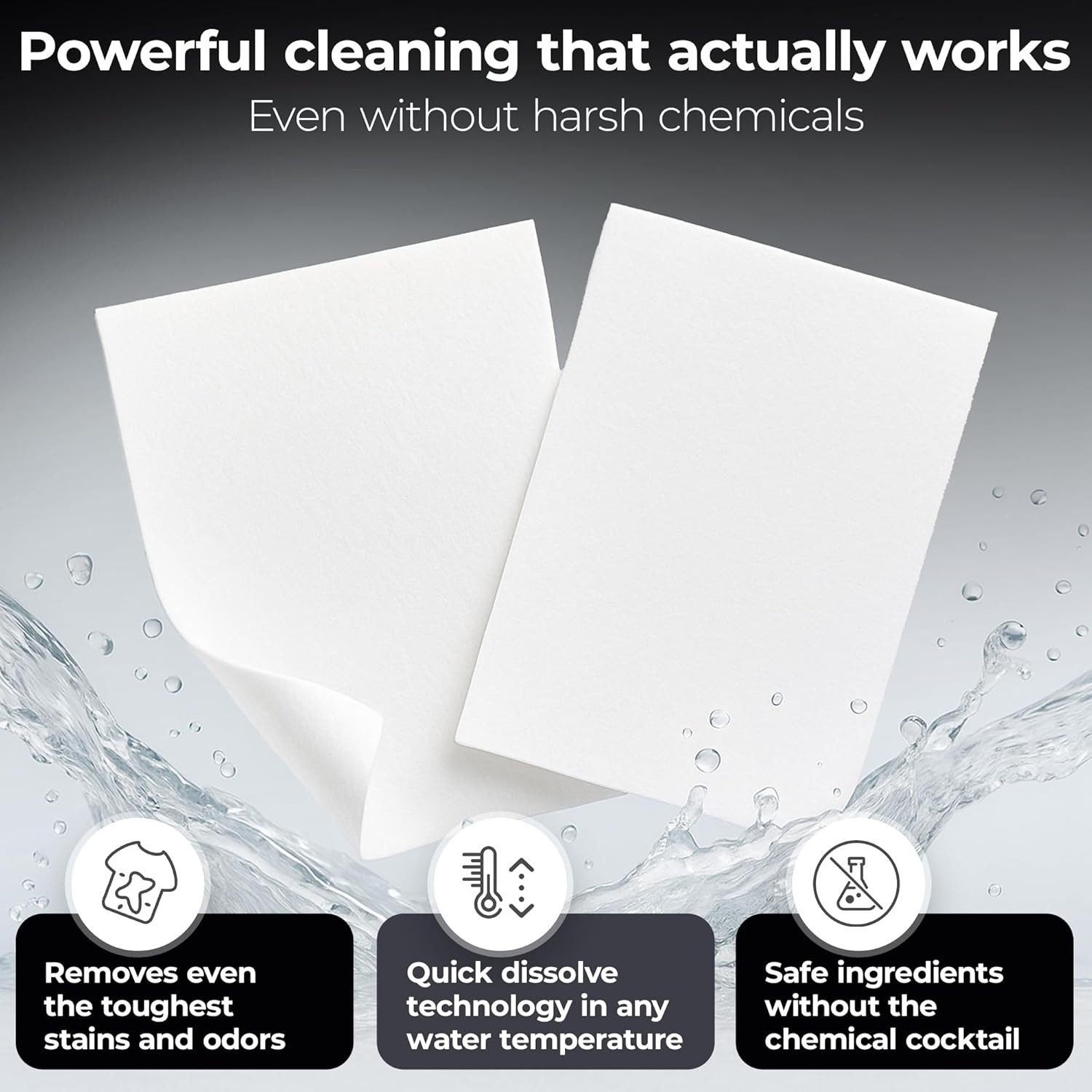 Laundry Detergent Sheets 100 Loads Ultra-Concentrated Eco-Friendly Washing