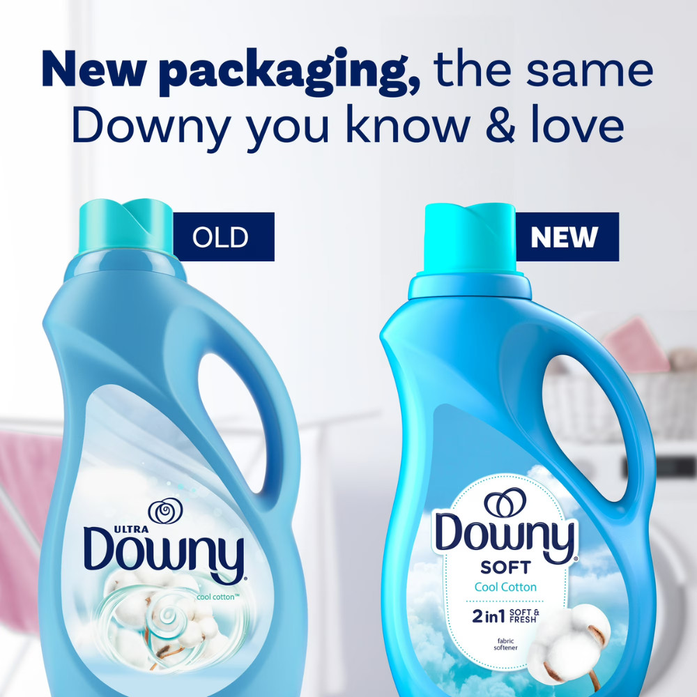 Downy Liquid Fabric Softener, Cool Cotton Scent, 77 fl oz, 105 Loads, 3Pack Bulk