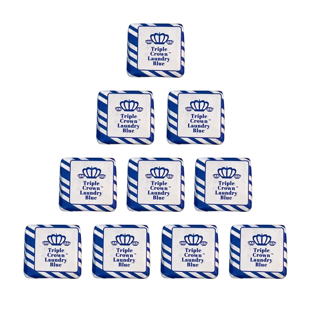 Triple Crown Blue Laundry Detergent for Bright White Fabrics 10 Pack