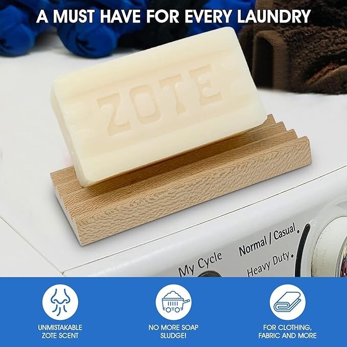 12X Zote Pink Laundry Soap Hand Wash Soap for Stains 200g 7 Oz Zote Bar Jabon