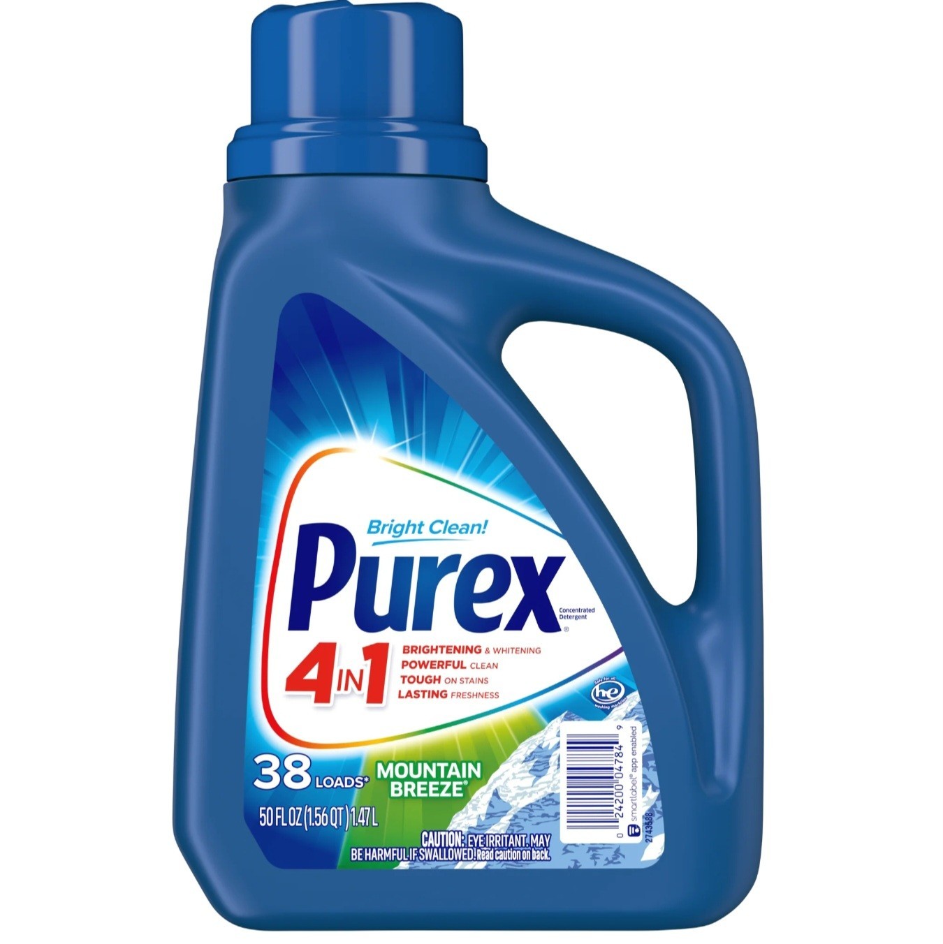 Purex Liquid Laundry Detergent Fresh Mountain Breeze 50 Ounces, 38 Load