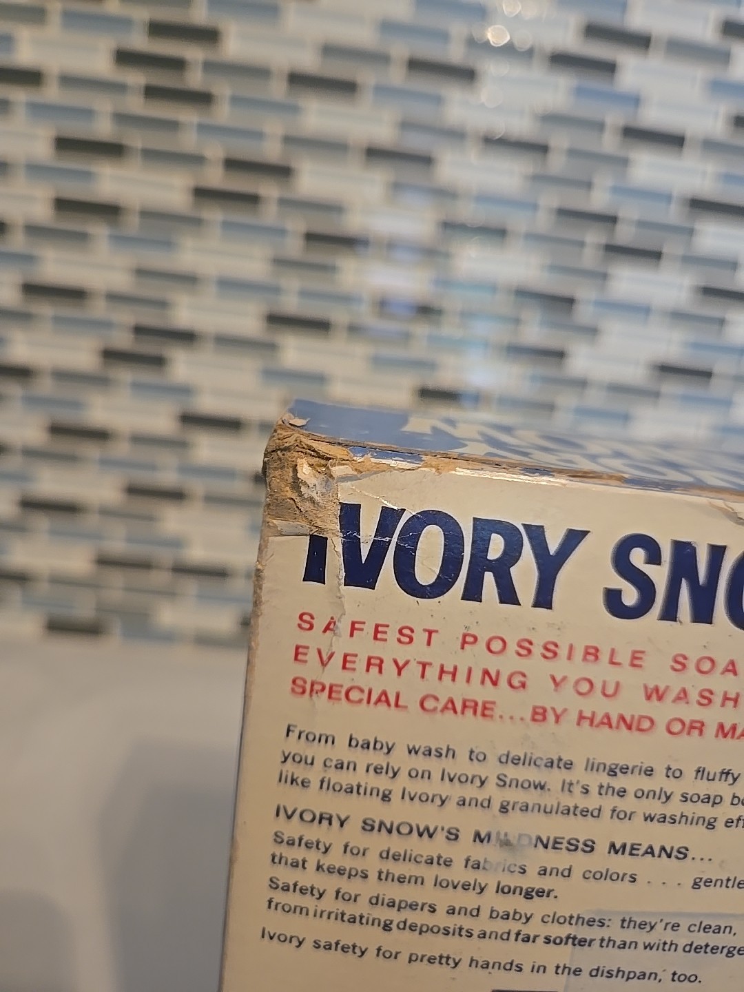 VTG 1968 Ivory Snow Detergent 13 Oz Unopened Box New & Sealed