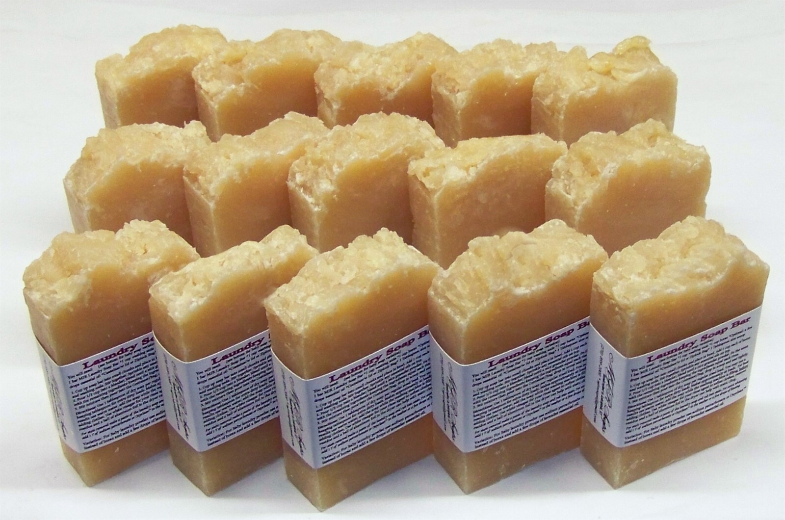 Laundry Bar Soap UNSCENTED-For DIY laundry powder- by MJR Soaps
