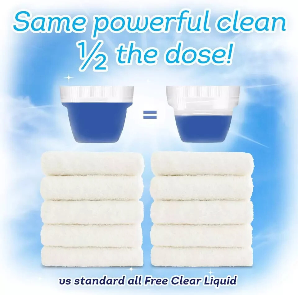 All Liquid Laundry Detergent, Free Clear for Sensitive Skin, Unscented and Hypoa