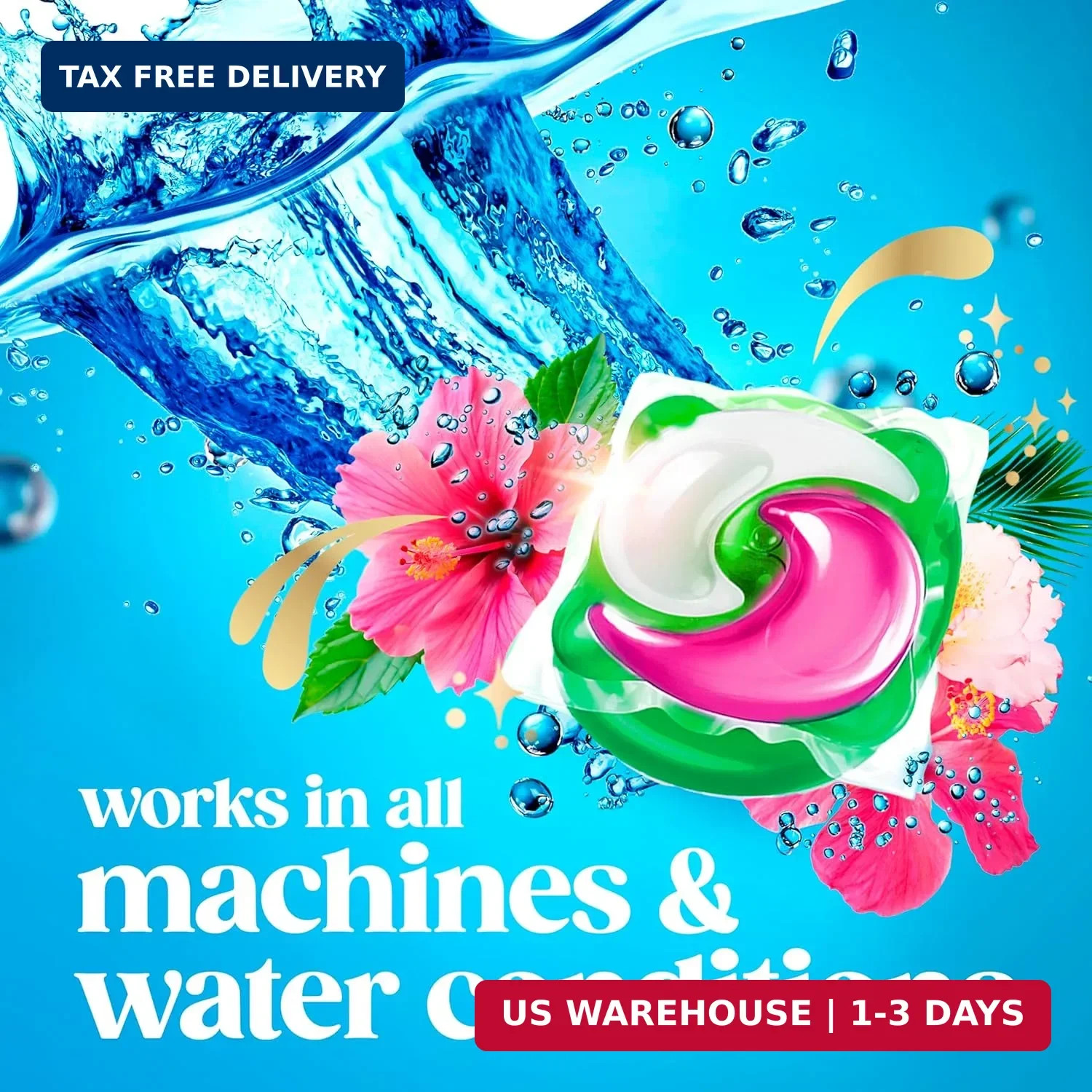 Gain Plus Flings Liquid Washing Detergent Pods, Gain’s Best Clean, All-In-One, H
