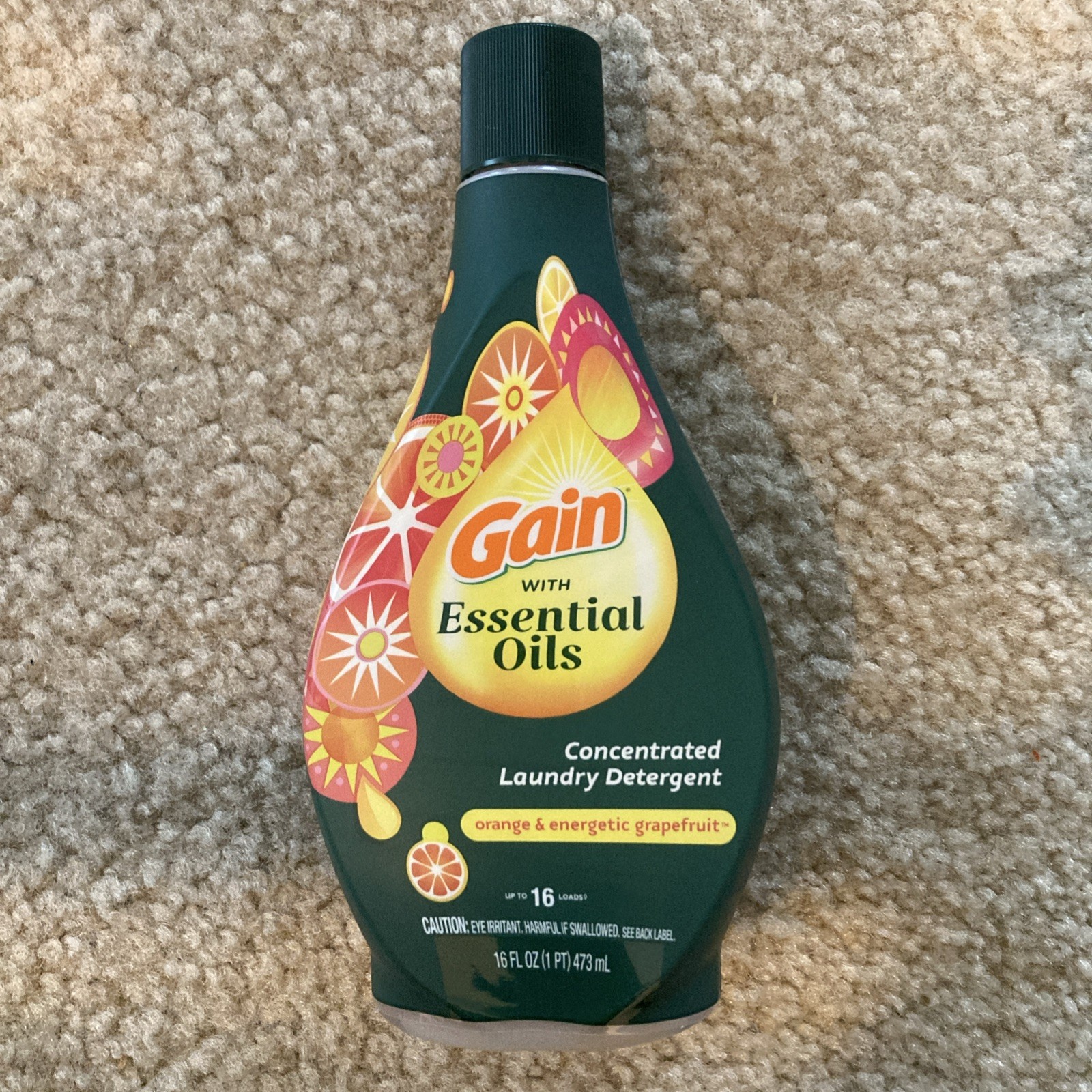 Gain Concentrated Orange & Energetic Grapefruit Laundry Detergent 16 fl oz