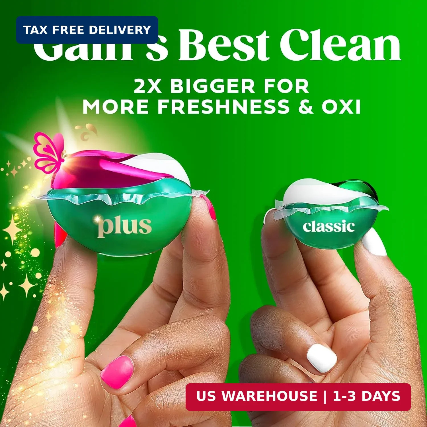 Gain Plus Flings Liquid Washing Detergent Pods, Gain’s Best Clean, All-In-One, H