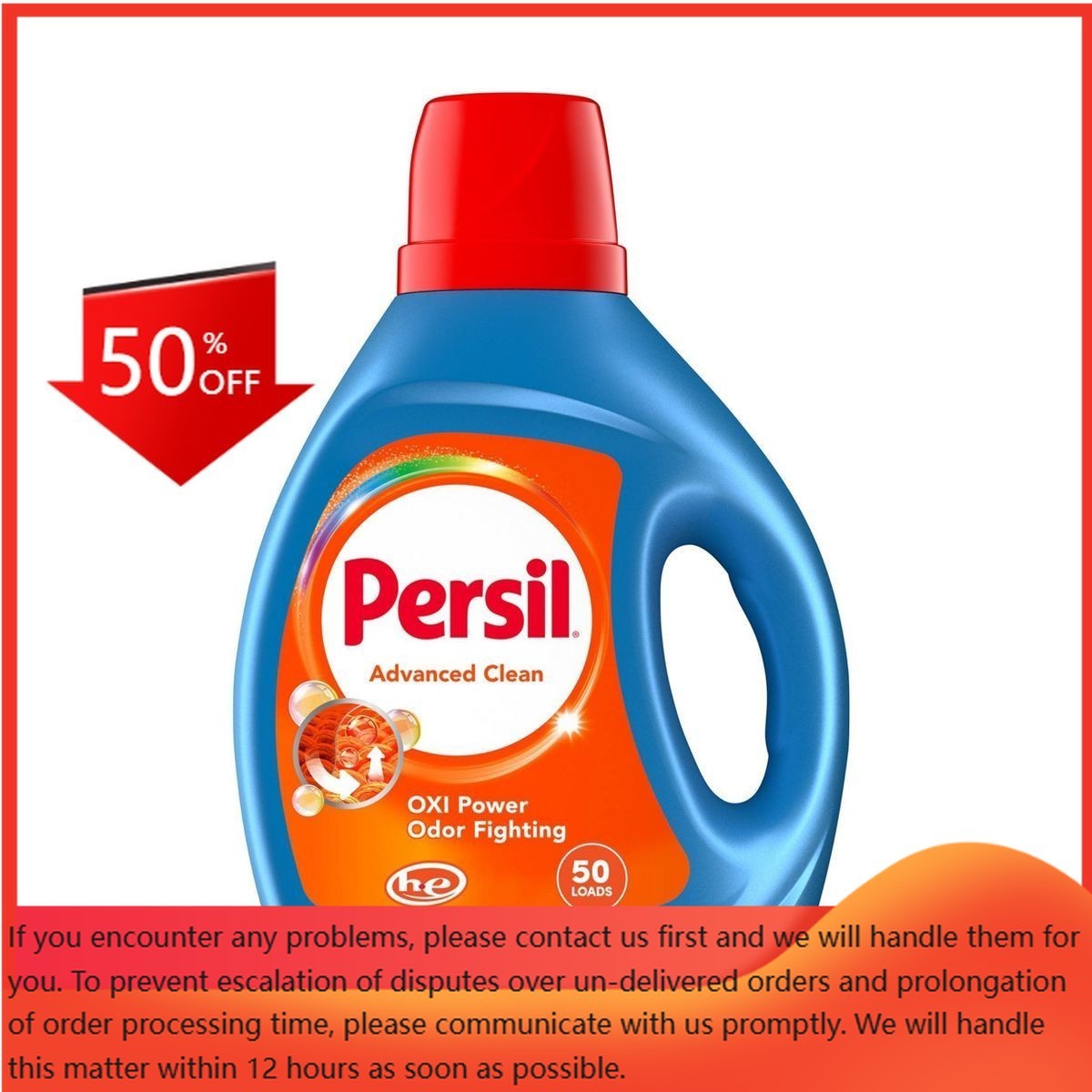 Persil Advanced Oxi + Odor Fighting HE Liquid Laundry Detergent 50 Loads-84fl oz