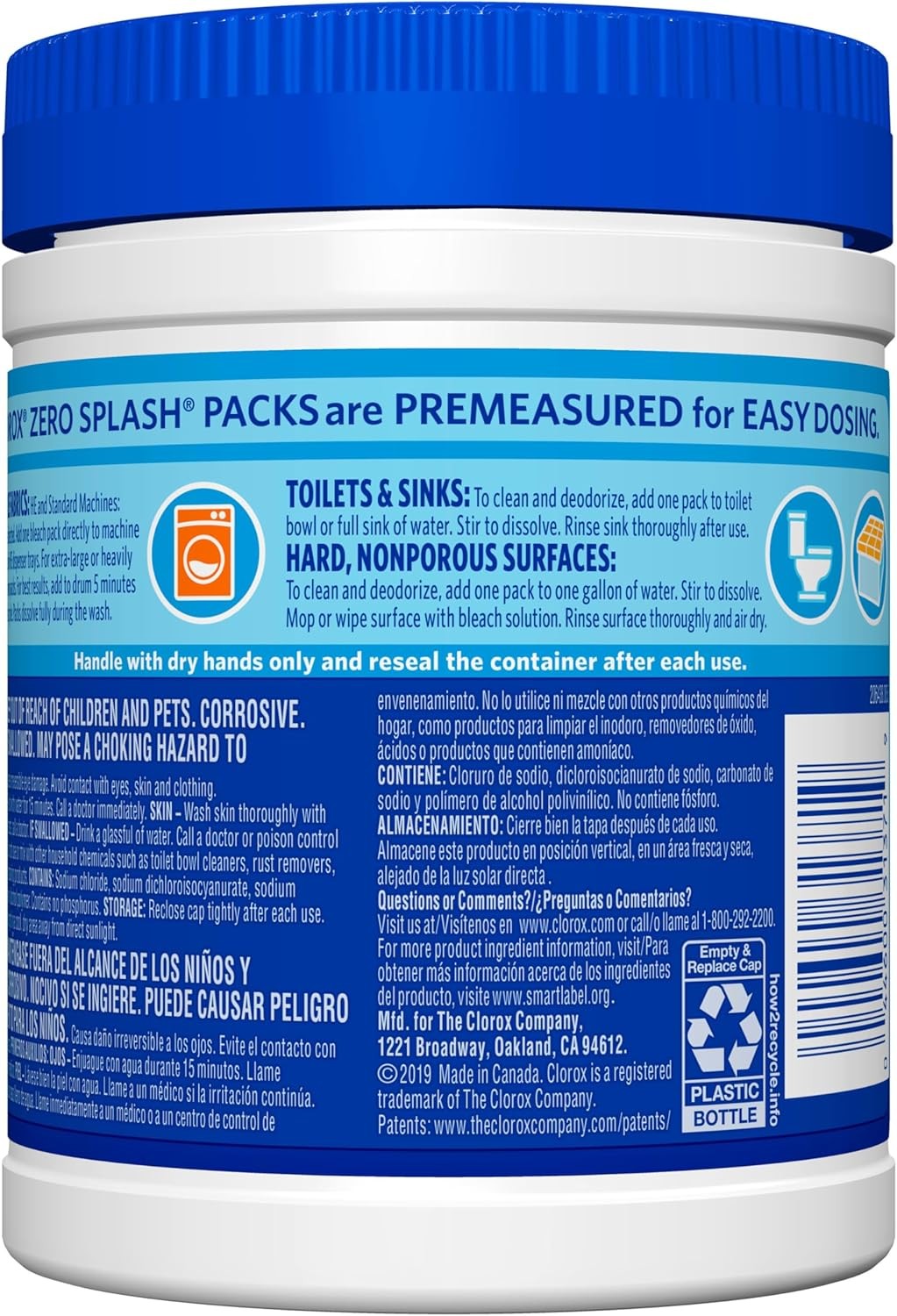 Zero Splash Bleach Packs – Laundry Pods, 4 Pack
